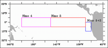 Nino1,2,3,4區之定義範圍
